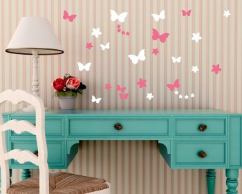 Flowers Butterflies Vinyl Wall Art Decals Flowers Butterflies Vinyl Wall Art Decals